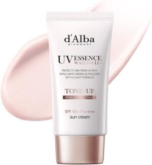 d'alba Loción Solar Tonificante Waterfull SPF50+PA++++ de Trufa Blanca italiana, Crema Solar Teñida con Filtros UV Veganos, Loción Solar Brillante e iluminadora, Skincare Coreano