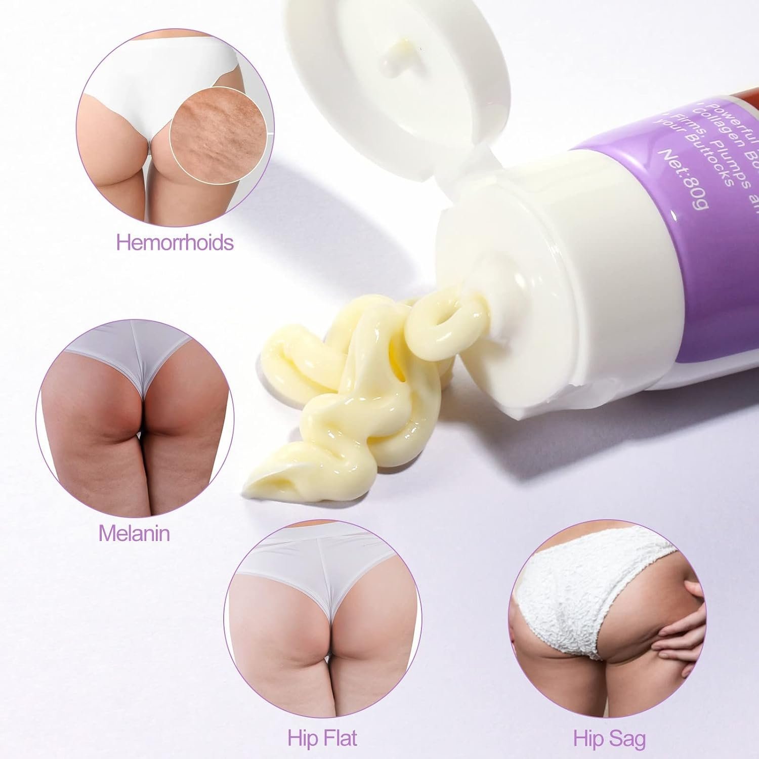 Crema Levantadora De GlúTeos, Para El Aumento De GlúTeos, Crema Moldeadora de Rebote, para Levantar Crea Caderas Femeninas Apretadas y Sensuales - Imagen 6