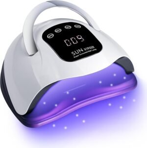 Lámpara LED UV de 320 W, secador de uñas LED profesional para uñas de gel con 72 cuentas de lámpara, pantalla táctil, 4 temporizadores y sensor automático, ideal para salón en casa, tecnología de