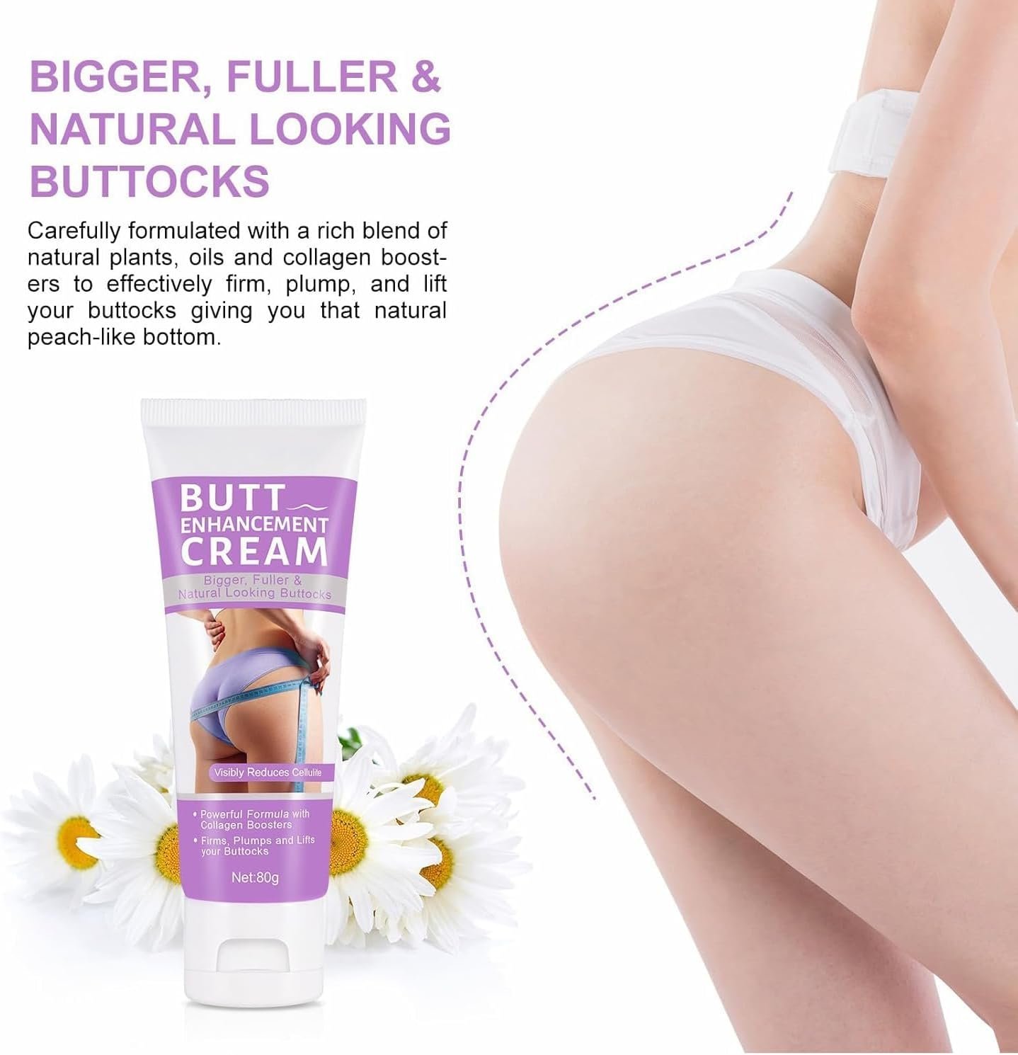 Crema Levantadora De GlúTeos, Para El Aumento De GlúTeos, Crema Moldeadora de Rebote, para Levantar Crea Caderas Femeninas Apretadas y Sensuales - Imagen 2