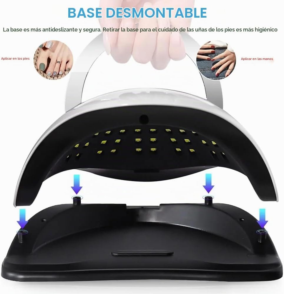 61s5AJOJ39L._AC_SL1000_ Lámpara LED UV de 320 W, secador de uñas LED profesional para uñas de gel con 72 cuentas de lámpara, pantalla táctil, 4 temporizadores y sensor automático, ideal para salón en casa, tecnología de - Imagen 5
