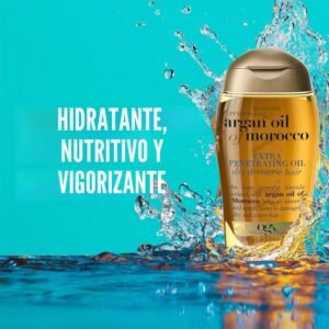 OGX Argan oil of Morocco Penetrating Oil (1 x 100 ml), aceite para el pelo seco y dañado con aceite de argán, fortalece y renueva el cabello dejándolo sedoso