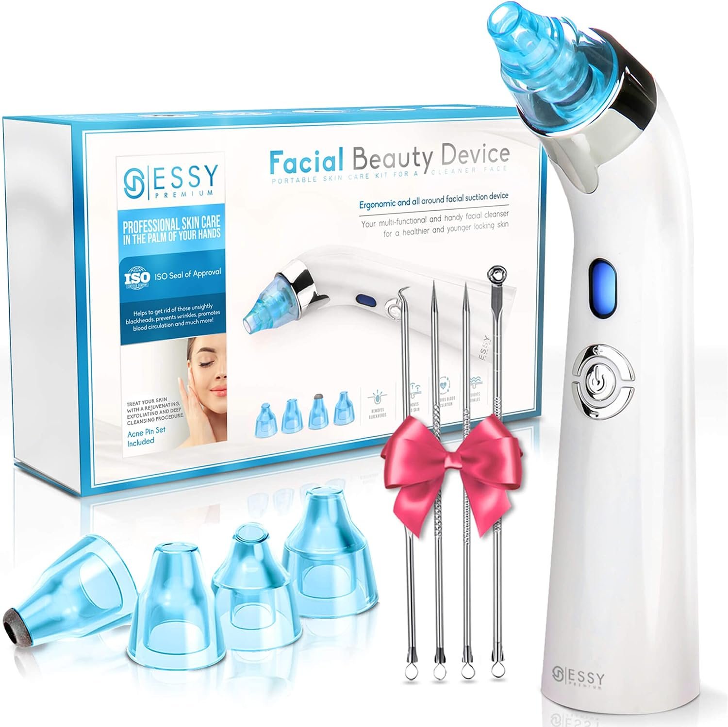 71HCo4gW5LL._AC_SL1500_ Essy Succionador de Puntos Negros y Espinillas para Limpieza Facial (Azul)