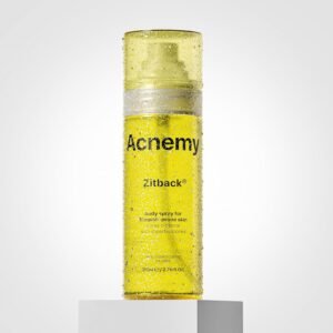 ACNEMY ZITBACK® - Spray Corporal Antiacné con AHA y Agua de Limón, 80 ml – Elimina Espinillas en Espalda y Cuerpo, Secado Rápido, Oil-Free, Reduce Imperfecciones