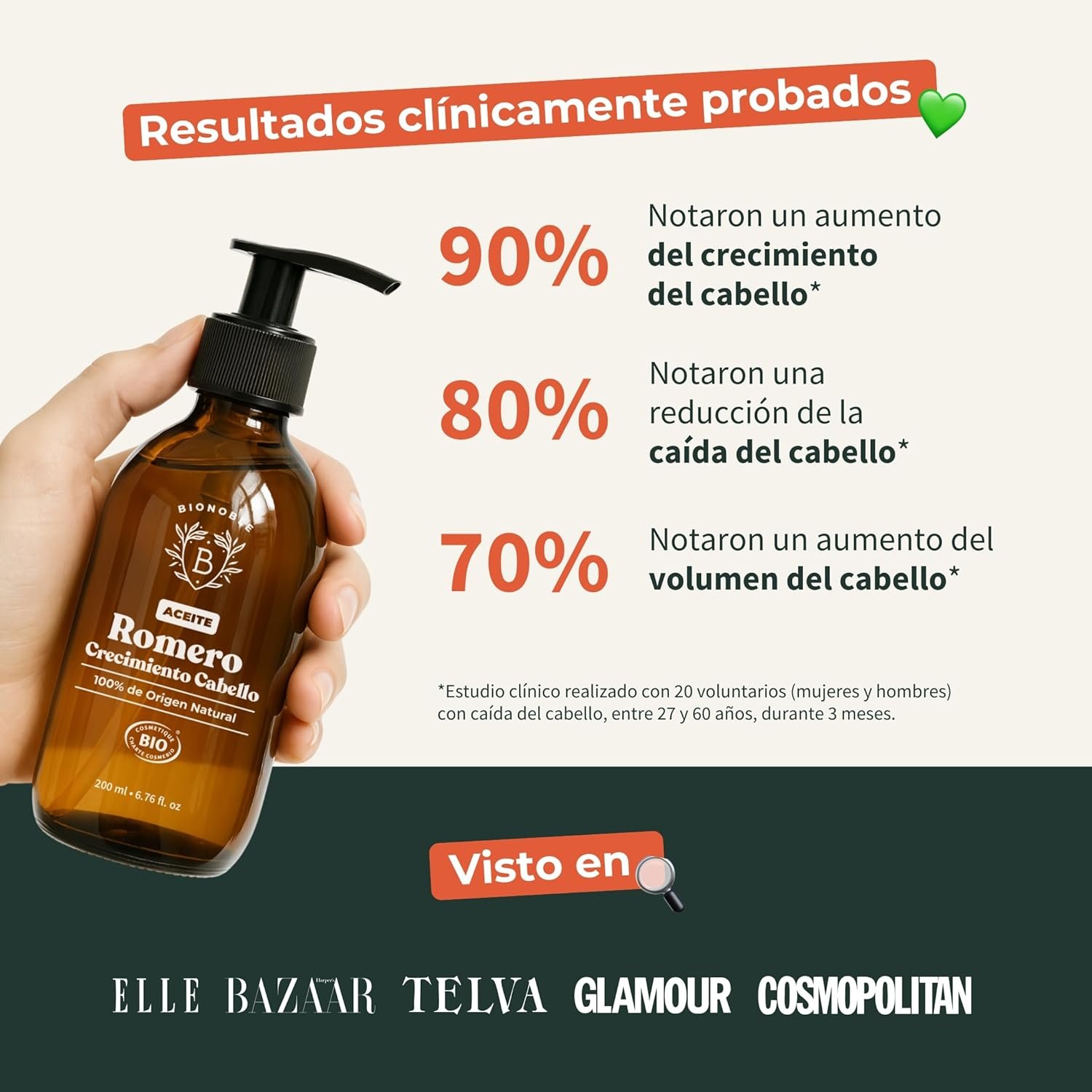 71rDpOyfggL._AC_SL1500_ BIONOBLE Aceite de Romero para el Cabello Bio, Puro - Crecimiento - 50ml - Imagen 4