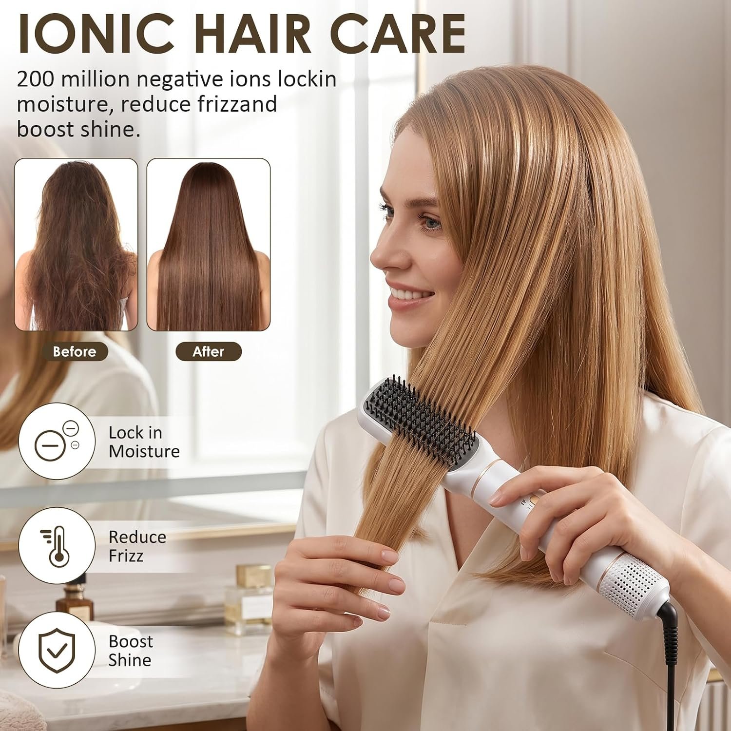 81Qe6gU3PQL._AC_SL1500_ Cepillo Secador de Pelo 5 en 1, Cepillo De Aire Caliente Multifunción, 1000W Air Styler Set, Hair Styler, Rizador Pelo Automatico, Thermal Brush para Volumen, Doblar, Suavizar, Secar - Imagen 8