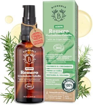 BIONOBLE Aceite de Romero para el Cabello Bio, Puro - Crecimiento - 50ml